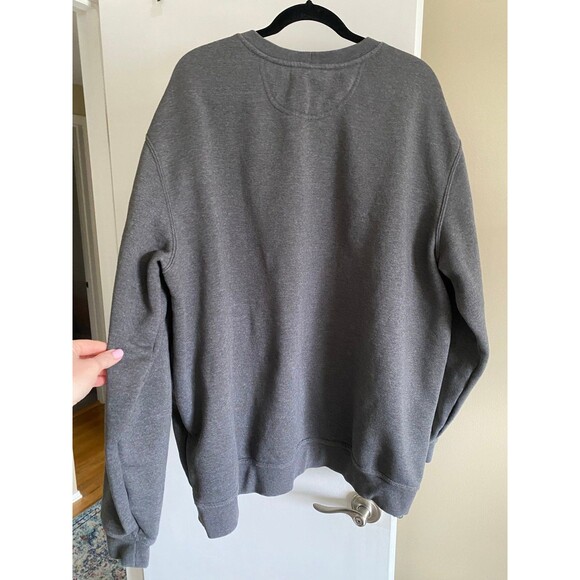 Carhartt Dark Gray Original Fit Crewneck Sweatshirt Pullover Workwear Mens 2XL - Picture 2 of 12